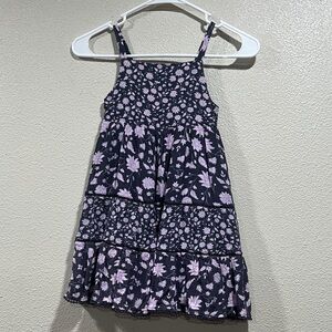 Cat & Jack Girls' Purple Floral Tiered Sundress